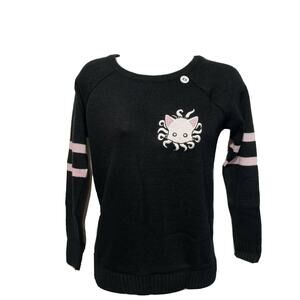 Welovefine Tentacle Kitty Pink Black Pullover Sweater Women’s Size XS